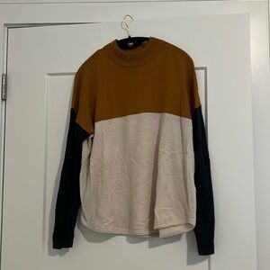 Madewell Mockneck Colorblock Sweater